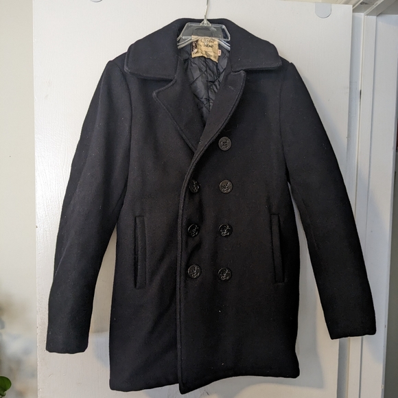 *Vintage* men's U.S. 740N Pea Jacket by Schott NYC - Picture 7 of 9